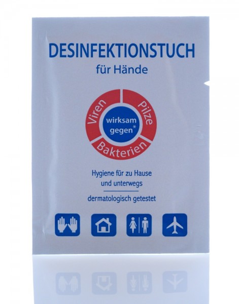 SONDERPOSTEN - 500 Stk. Desinfektionstücher für Hände, mit Alkohol
